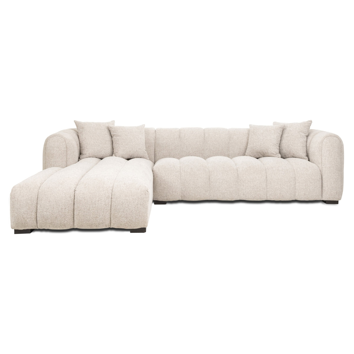 Canapea Novaro, natural fancy, cu șezlong stânga