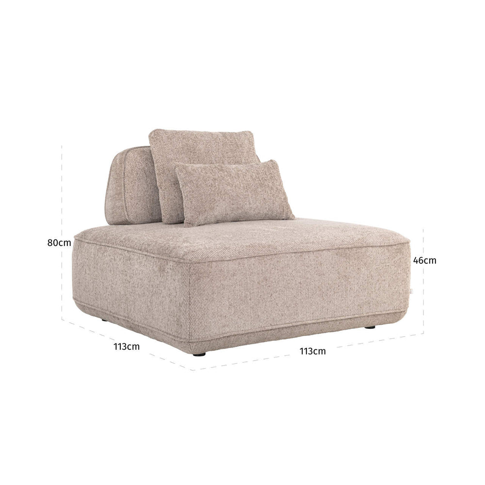 Canapea Tudor, boldweave moca, 1 loc, spătar mobil – desen tehnic cu dimensiuni
