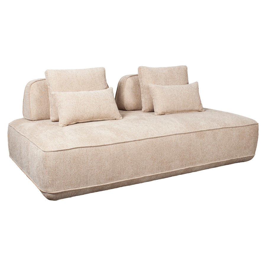 Canapea Tudor, boldweave natural, 2,5 locuri, spătar mobil