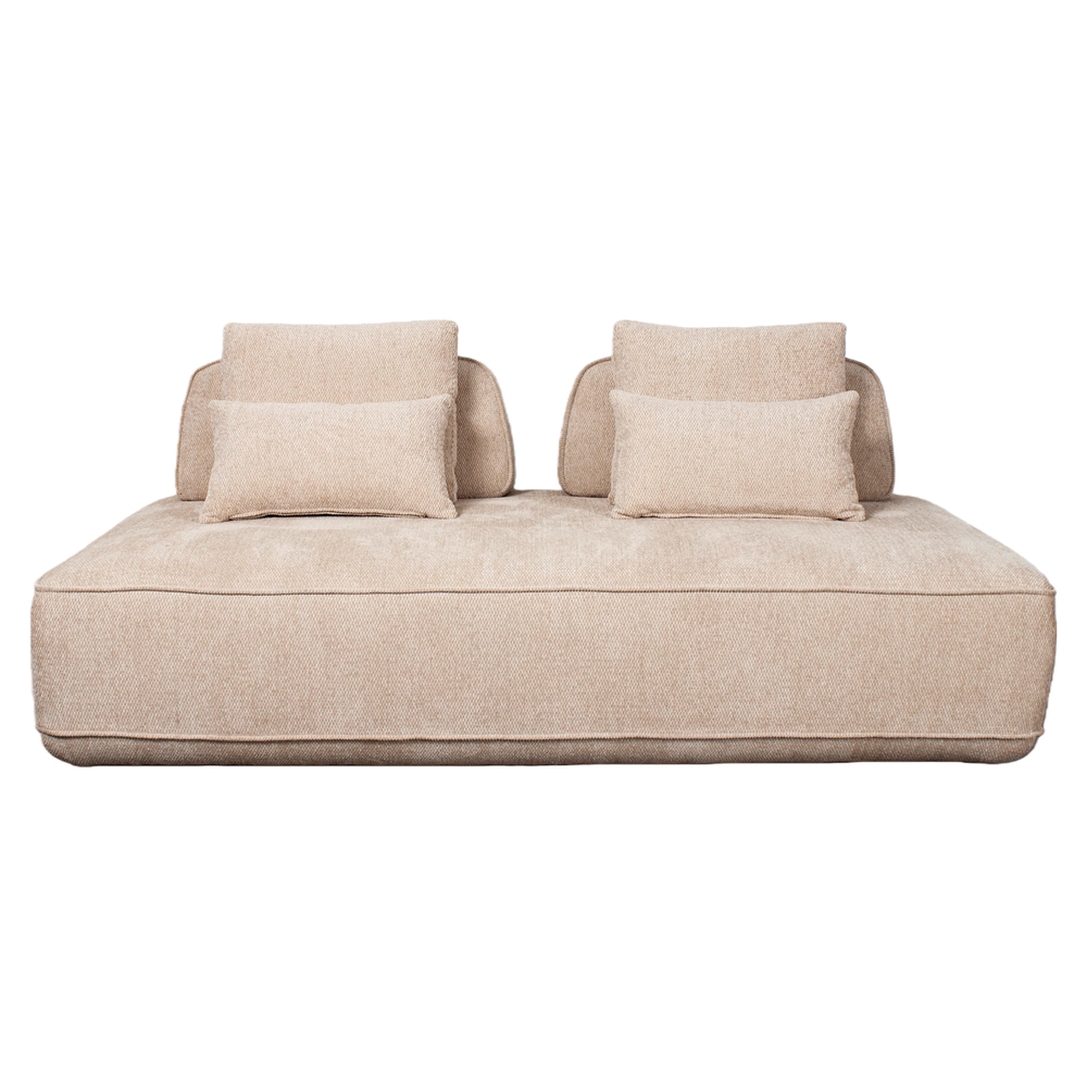 Canapea Tudor, boldweave natural, 2,5 locuri, spătar mobil
