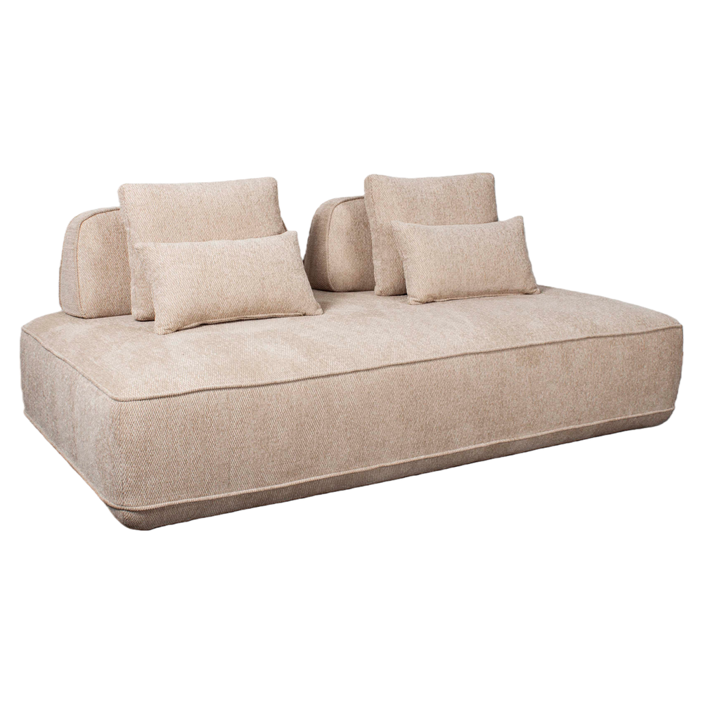 Canapea Tudor, boldweave natural, 2,5 locuri, spătar mobil