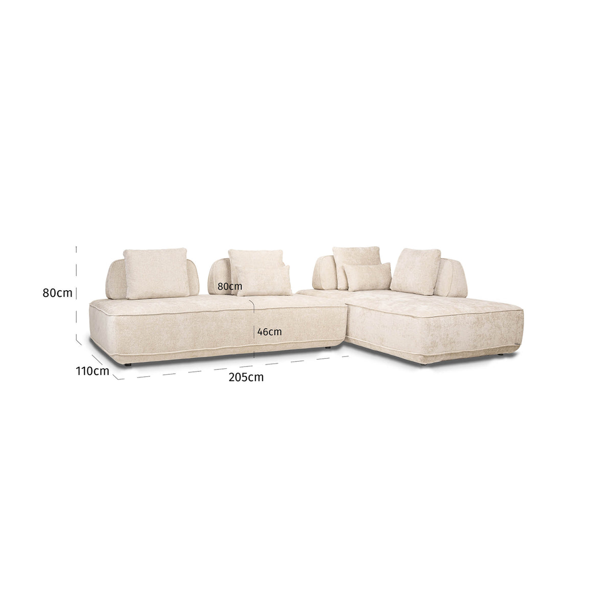 Canapea Tudor, boldweave natural, 2,5 locuri, spătar mobil