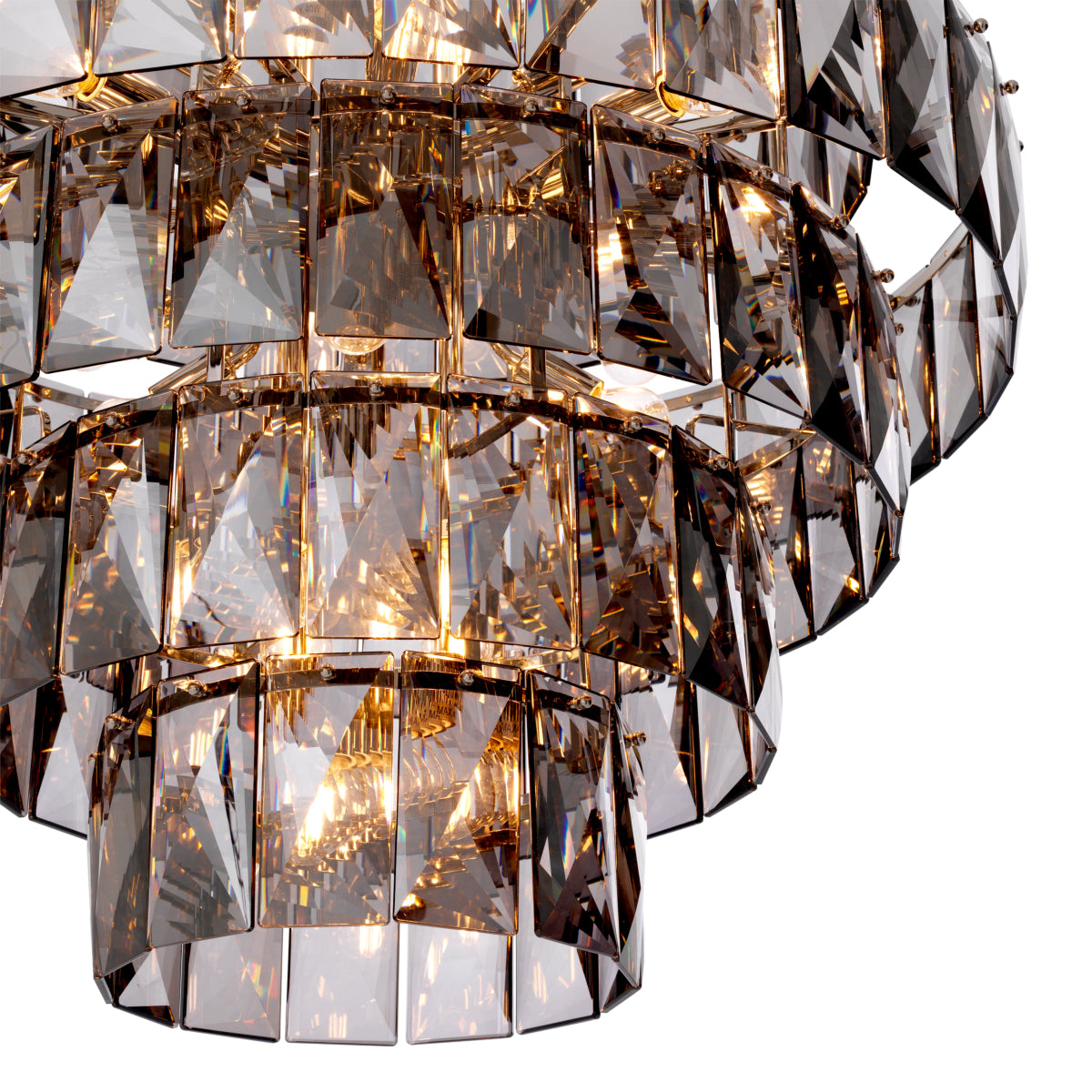 Candelabru Amazone L, sticlă fumurie