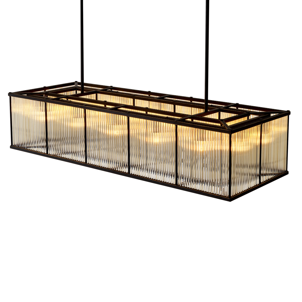 Candelabru Bernardi rectangular, finisaj bronz cu reflexe