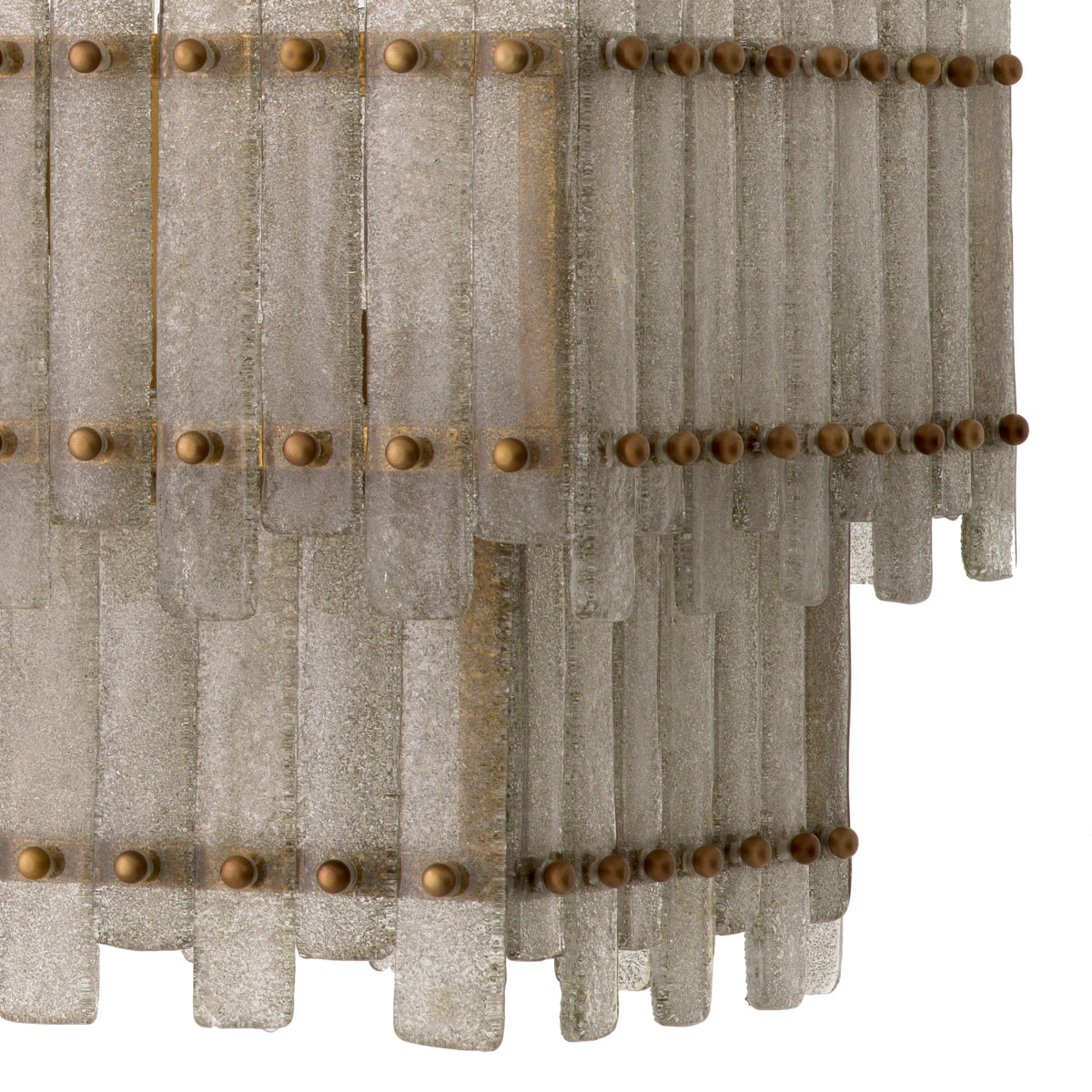 Candelabru Caprera rectangular, finisaj alamă antichizată