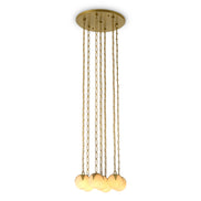 Candelabru CDJ Alesa L, finisaj alamă antichizată, alabastru