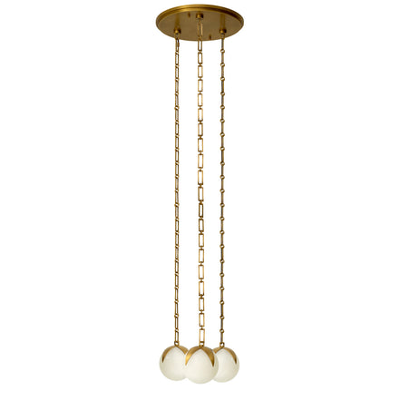 Candelabru CDJ Alesa S, finisaj alamă antichizată, alabastru