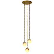 Candelabru CDJ Alesa S, finisaj alamă antichizată, alabastru