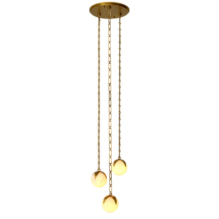 Candelabru CDJ Alesa S, finisaj alamă antichizată, alabastru