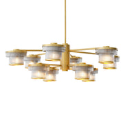 Candelabru CDJ Andromeda, finisaj alamă antichizată, sticlă fumurie