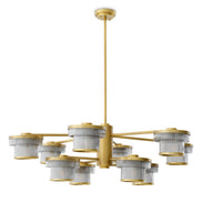 Candelabru CDJ Andromeda, finisaj alamă antichizată, sticlă fumurie