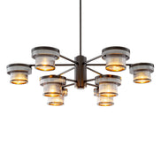 Candelabru CDJ Andromeda, finisaj bronz cu reflexe, sticlă fumurie