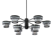 Candelabru CDJ Andromeda, finisaj bronz cu reflexe, sticlă fumurie