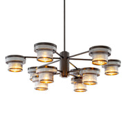 Candelabru CDJ Andromeda, finisaj bronz cu reflexe, sticlă fumurie