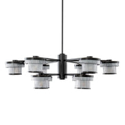 Candelabru CDJ Andromeda, finisaj bronz cu reflexe, sticlă fumurie