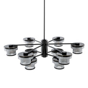 Candelabru CDJ Andromeda, finisaj bronz cu reflexe, sticlă fumurie
