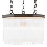 Candelabru CDJ Estela, finisaj bronz cu reflexe, sticlă transparentă