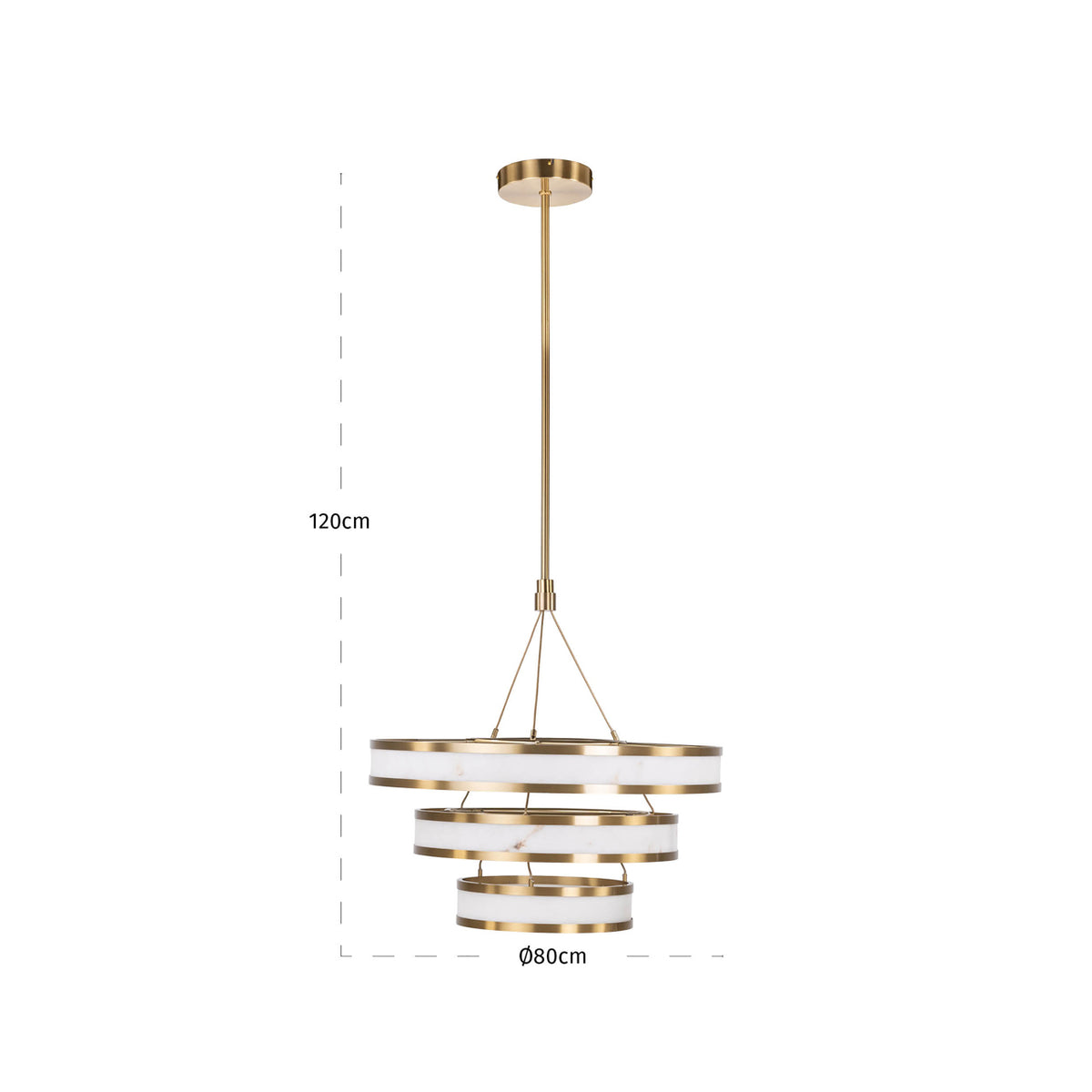 Candelabru Cealora, alb – desen tehnic cu dimensiuni