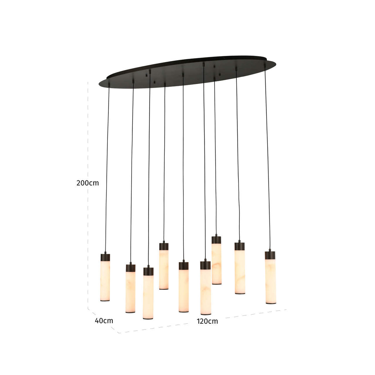 Candelabru Chavine, bronz – desen tehnic cu dimensiuni