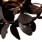 Candelabru Cheverny, finisaj bronz, cu abajururi albe