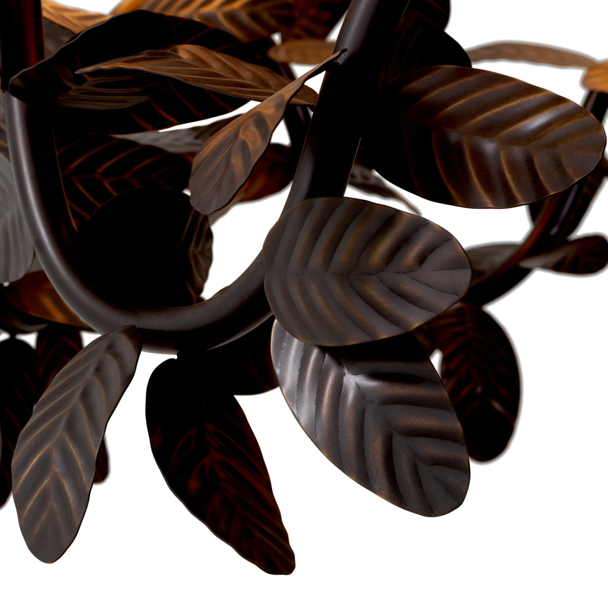 Candelabru Cheverny, finisaj bronz, cu abajururi albe