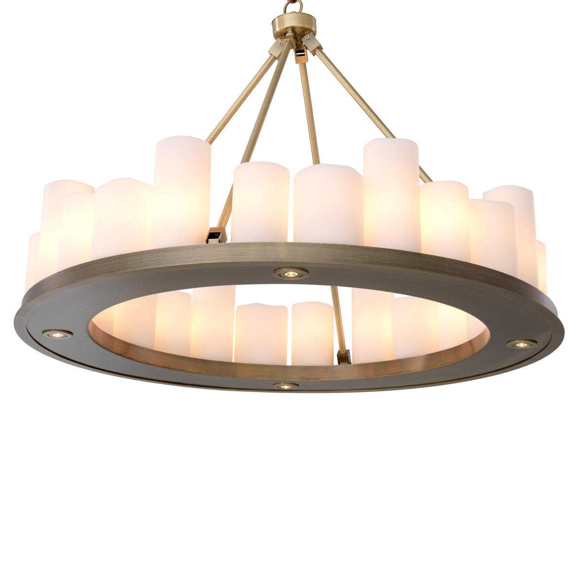Candelabru Commodore ø 90 cm, finisaj alamă periată deschisă