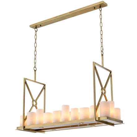 Candelabru Commodore, finisaj alamă periată deschisă
