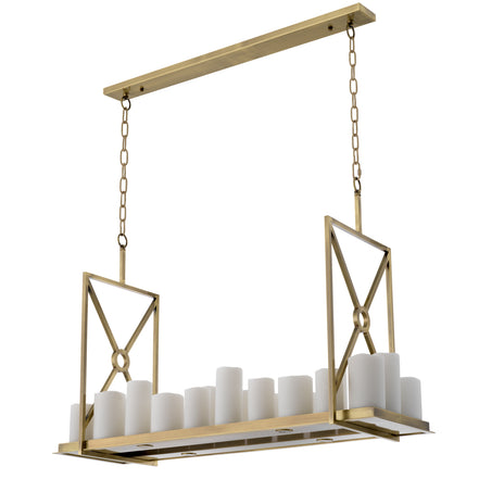 Candelabru Commodore, finisaj alamă periată deschisă