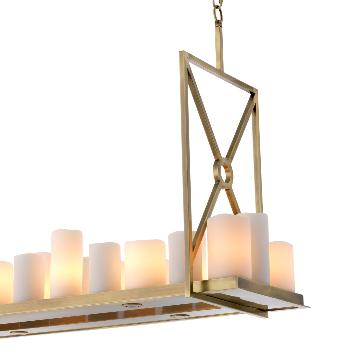 Candelabru Commodore, finisaj alamă periată deschisă