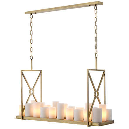 Candelabru Commodore, finisaj alamă periată deschisă