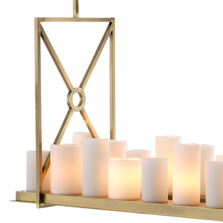 Candelabru Commodore, finisaj alamă periată deschisă