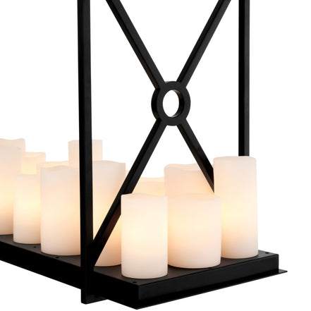 Candelabru Commodore, finisaj negru