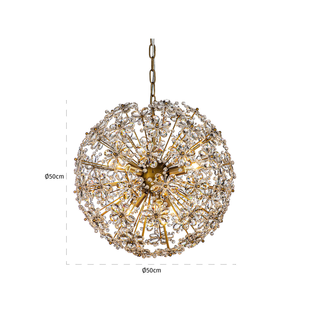 Candelabru Cyntha, bronz – desen tehnic cu dimensiuni
