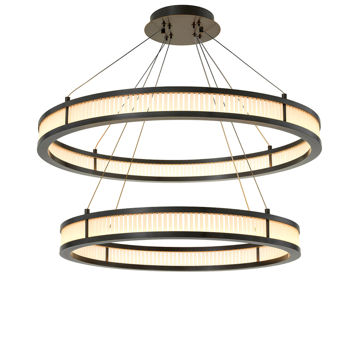 Candelabru Damien Double, finisaj bronz cu reflexe