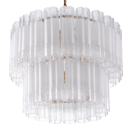 Candelabru Denton S, finisaj alamă antichizată, sticlă mată