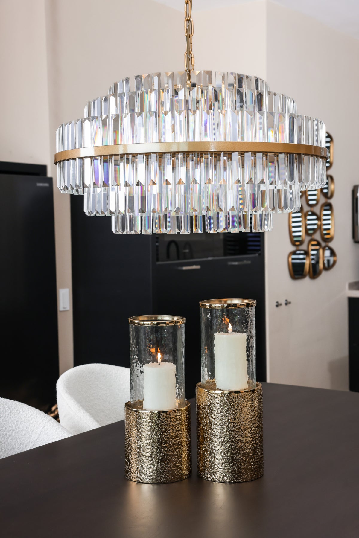 Candelabru Desire, auriu periat, mare – ambient