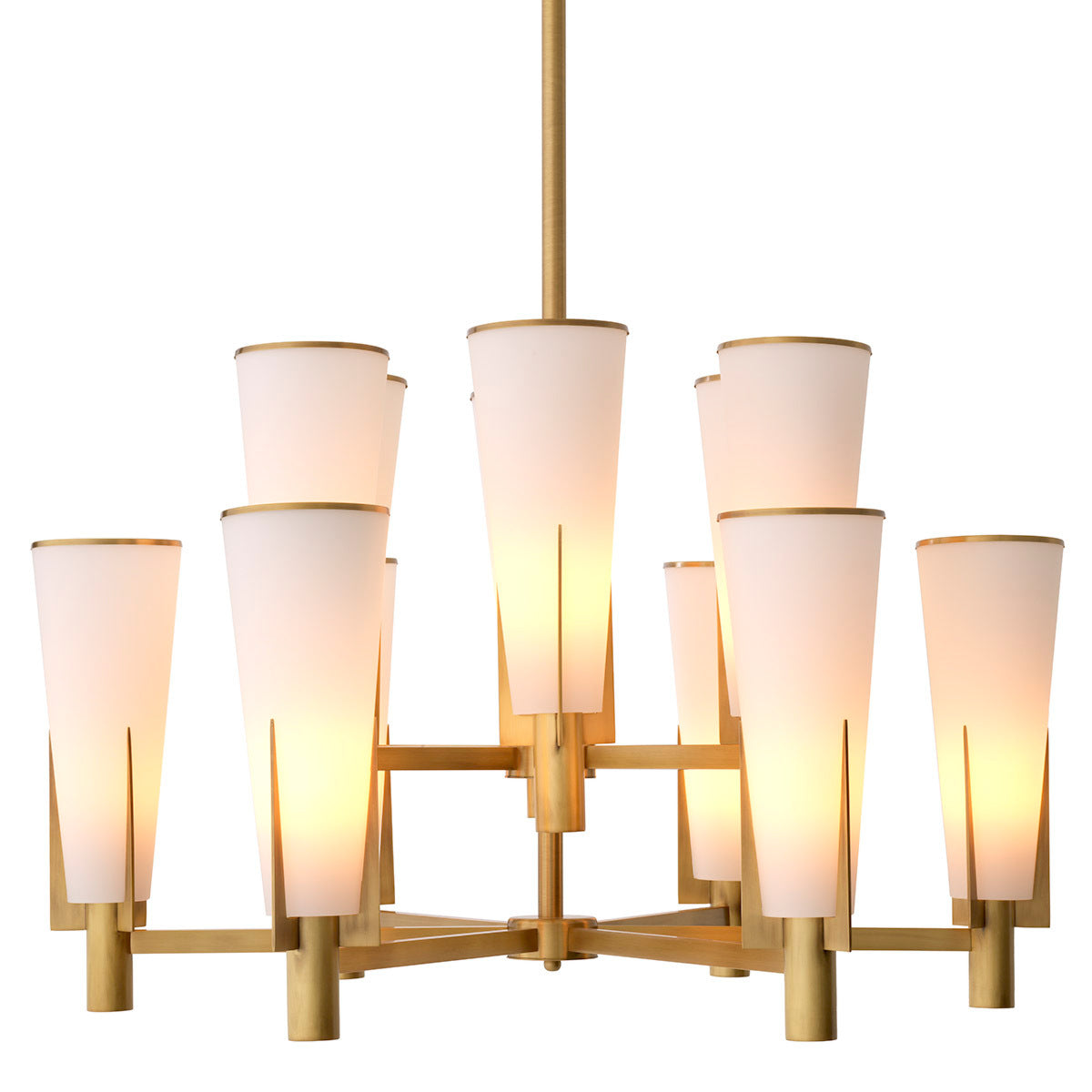 Candelabru Dino Double, finisaj alamă antichizată
