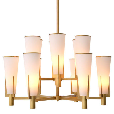Candelabru Dino Double, finisaj alamă antichizată