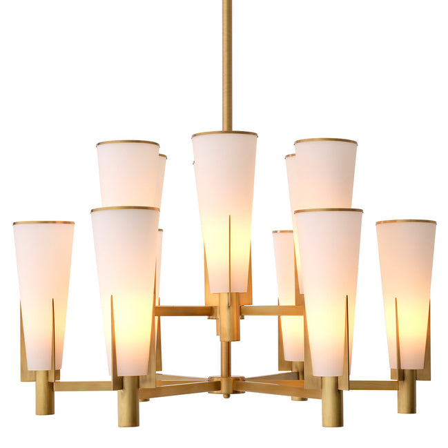 Candelabru Dino Double, finisaj alamă antichizată