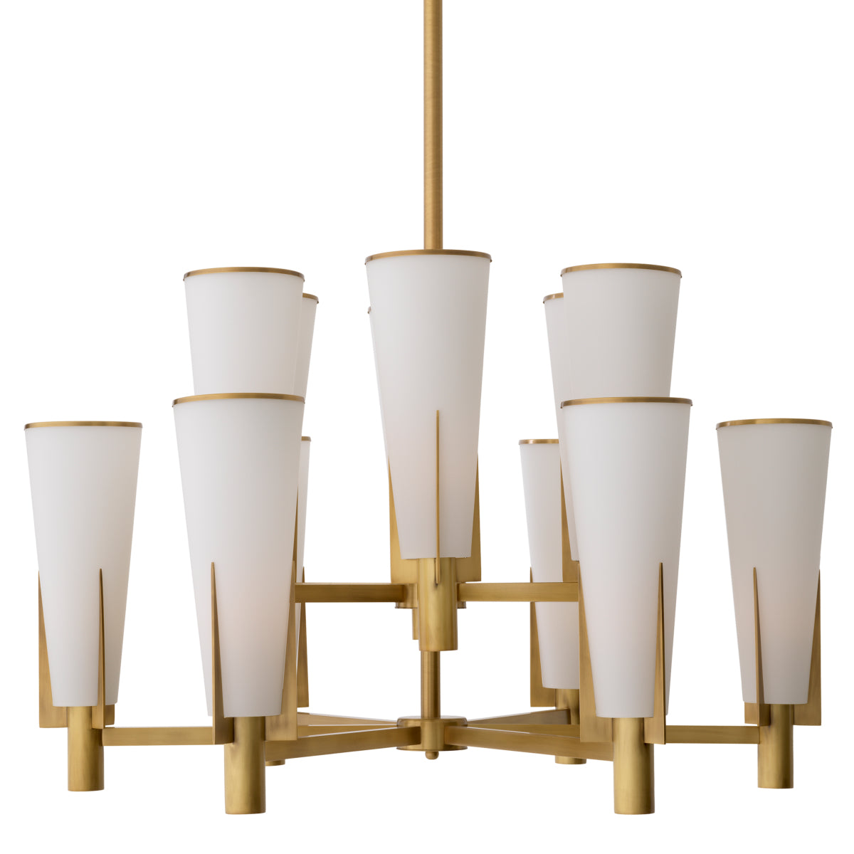 Candelabru Dino Double, finisaj alamă antichizată