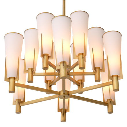 Candelabru Dino Double, finisaj alamă antichizată