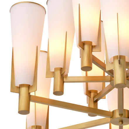 Candelabru Dino Double, finisaj alamă antichizată