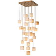 Candelabru Duboce, finisaj alamă antichizată, alabastru