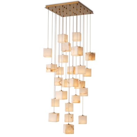 Candelabru Duboce, finisaj alamă antichizată, alabastru