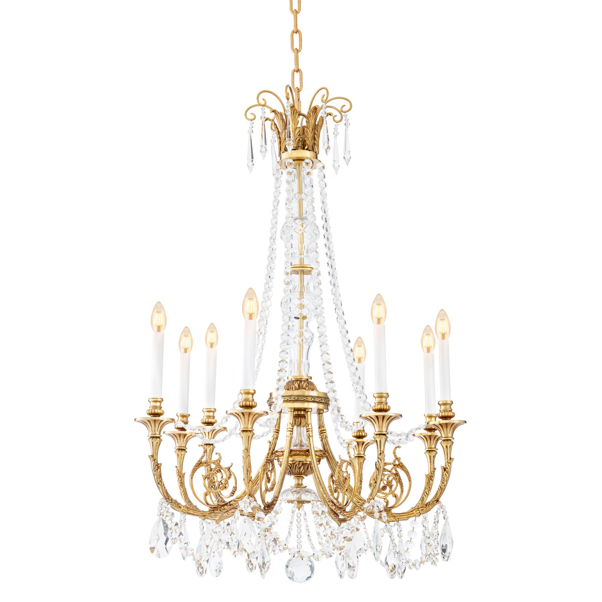 Candelabru Duvaux, finisaj auriu antichizat