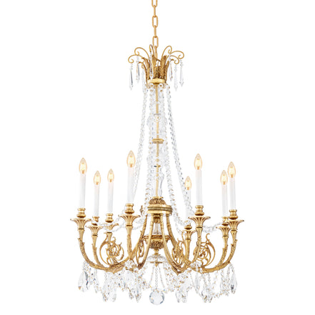 Candelabru Duvaux, finisaj auriu antichizat