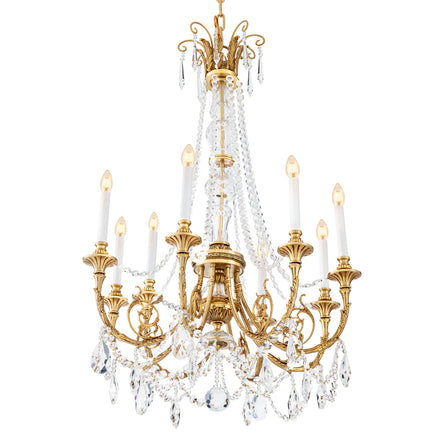 Candelabru Duvaux, finisaj auriu antichizat