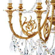 Candelabru Duvaux, finisaj auriu antichizat
