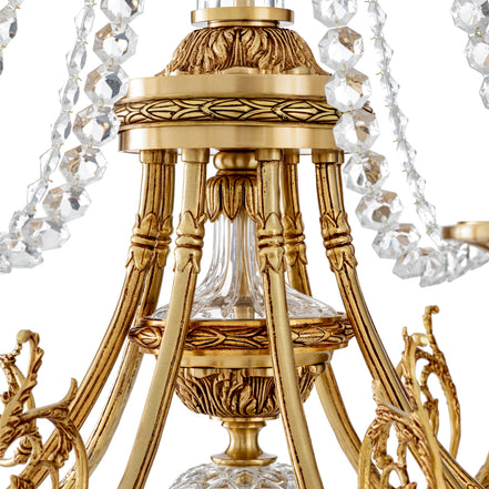 Candelabru Duvaux, finisaj auriu antichizat