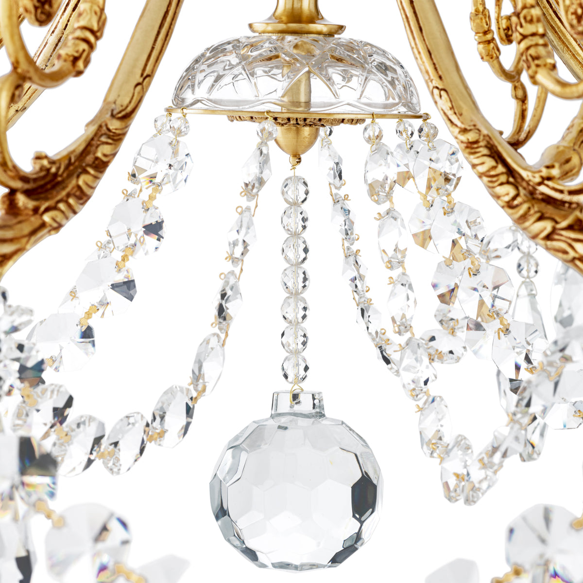 Candelabru Duvaux, finisaj auriu antichizat